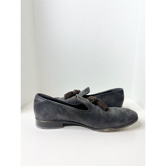 Jimmy Choo Brown Suede and Leather Foxley Tassel Loafers, Size 46 - Picture 9 of 14